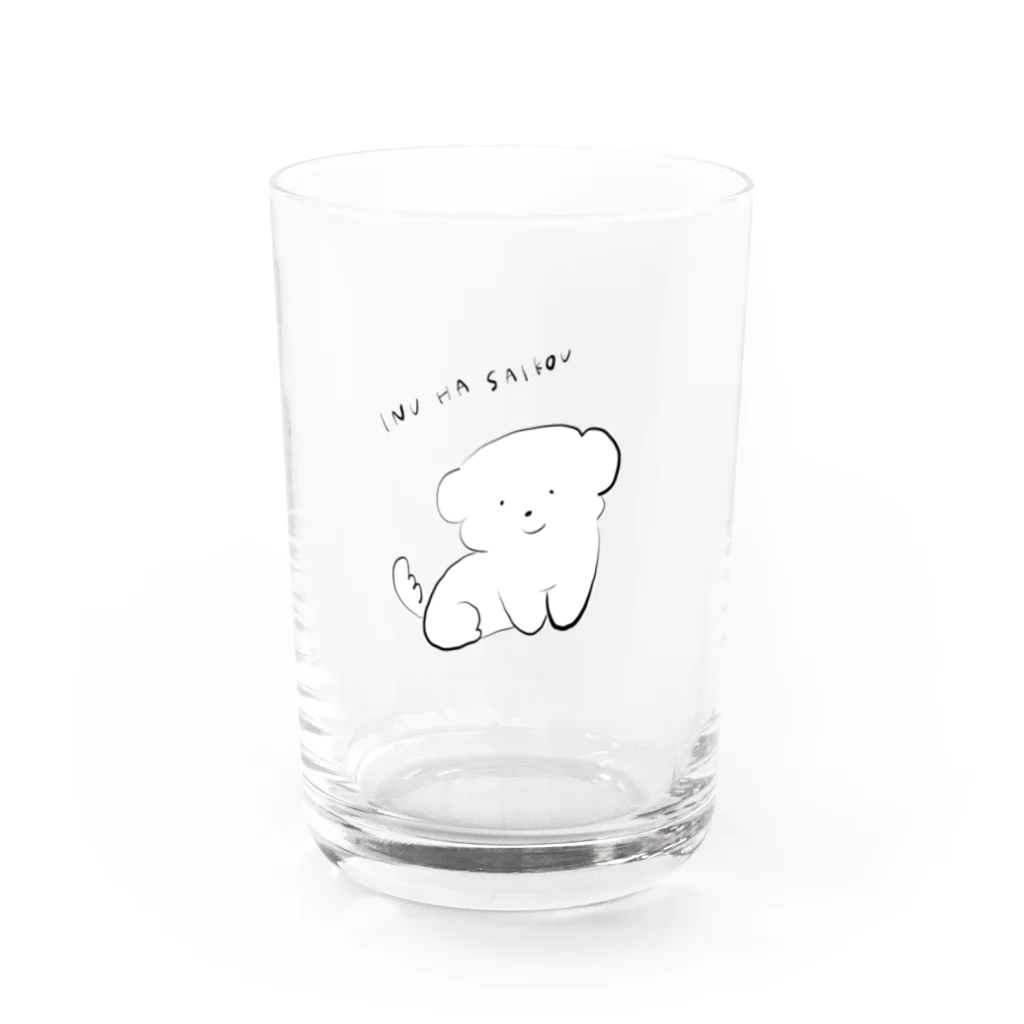 犬は最高のかうちゃん Water Glass :front