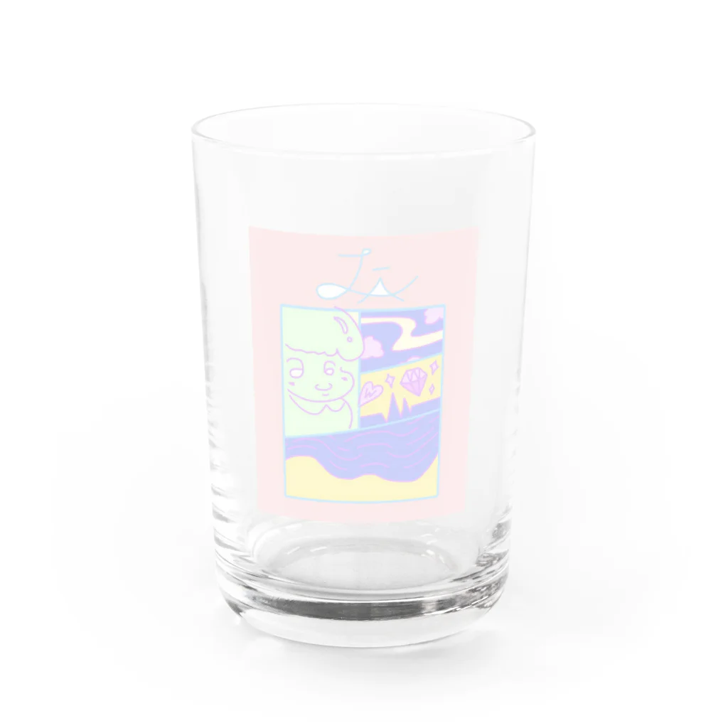 QB🦖のユメ_p Water Glass :front