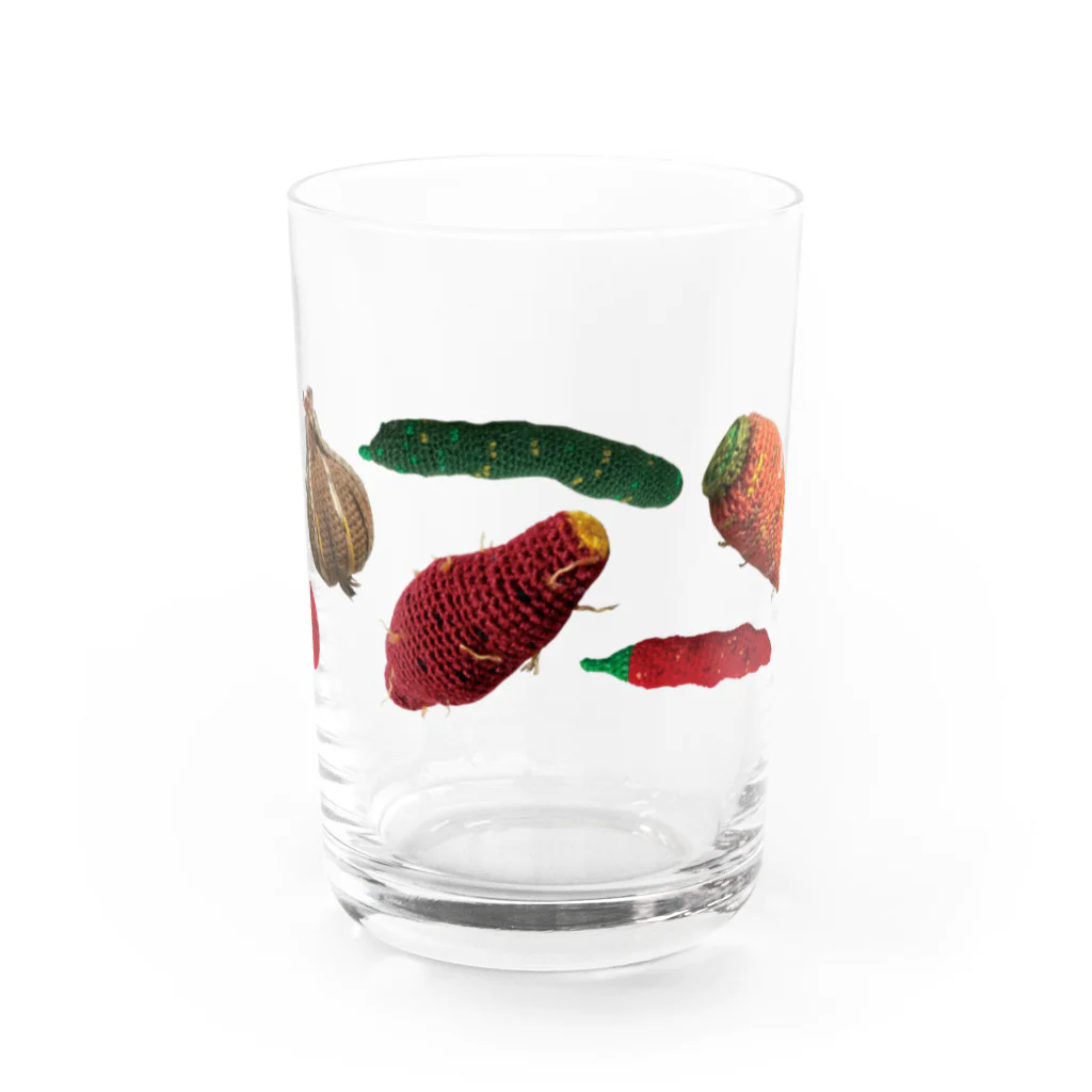 SHOP AKAONIの毛糸で編んだ野菜 Water Glass :front