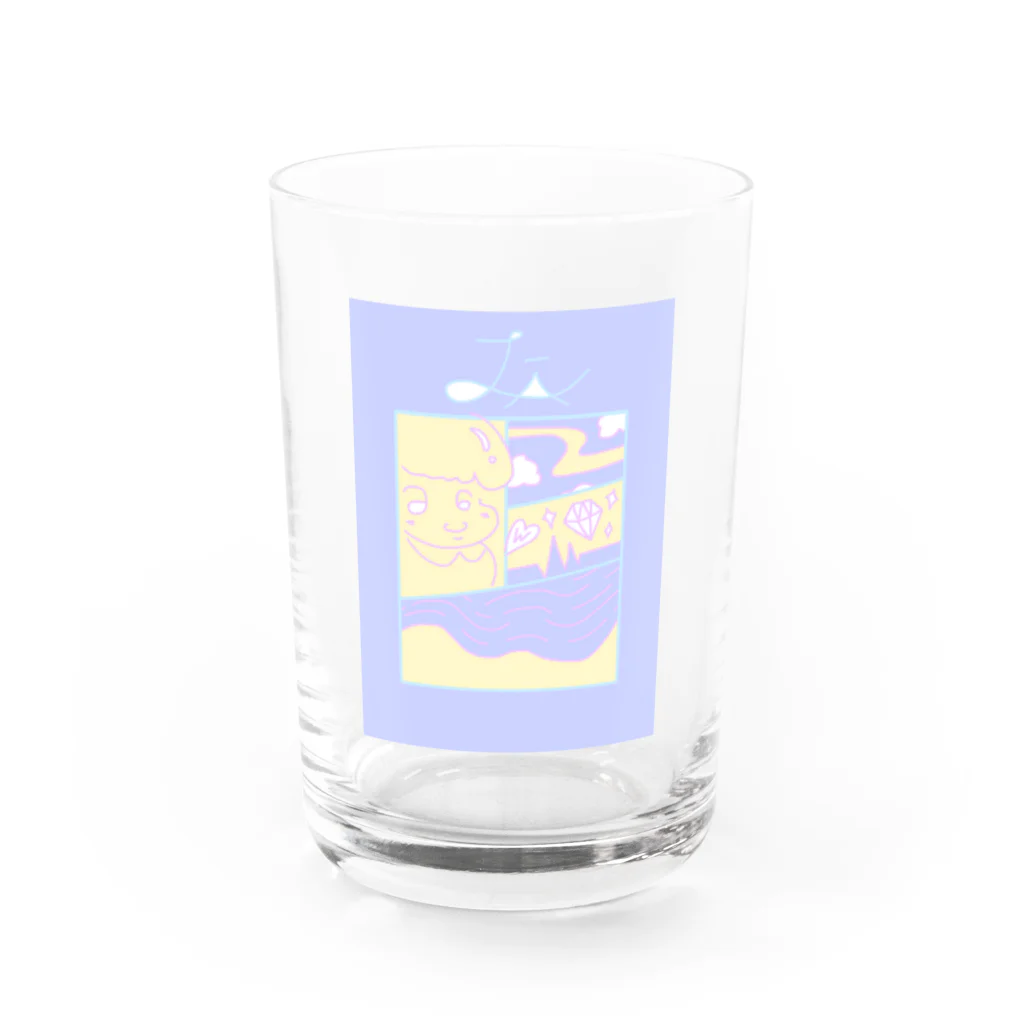 QB🦖のユメ_m Water Glass :front