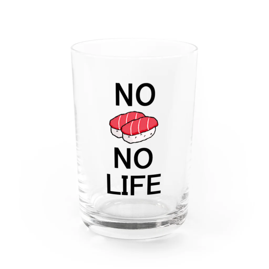 ひよこねこ ショップ 1号店のNo Sushi No Life Water Glass :front
