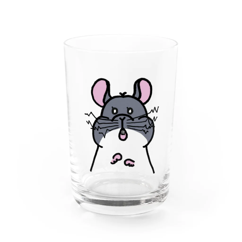 チンチラごまめと愉快な仲間たちのびっくりごまめ Water Glass :front