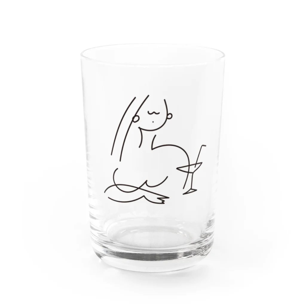 MINAMOMOKOのしっとりさん Water Glass :front