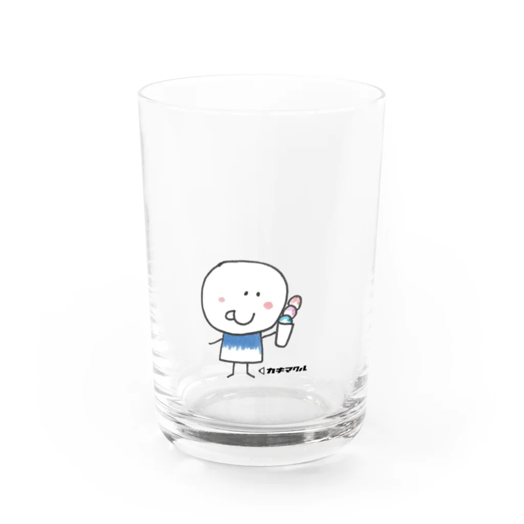 カキマクルのモッツァレラくん8月（１） Water Glass :front