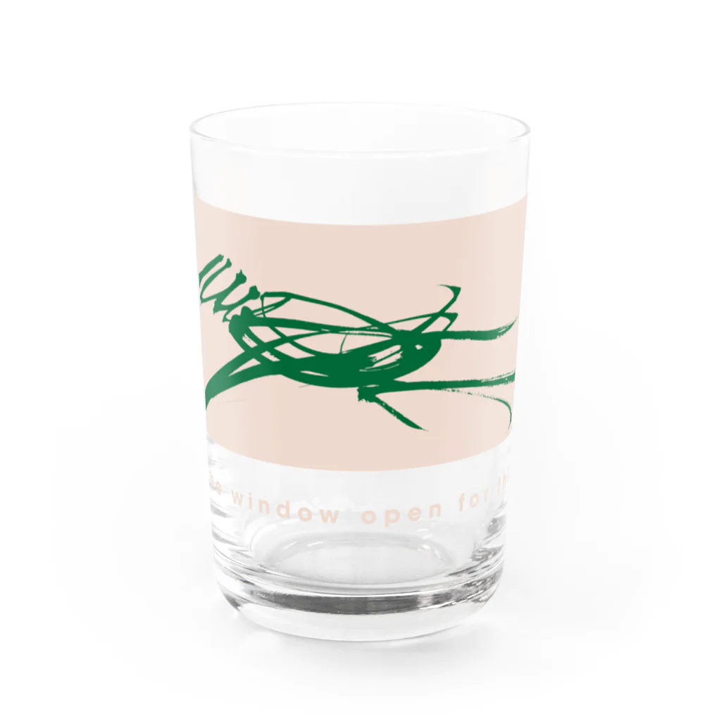 ATELIER RYUSEIのuma-running-coralback design Water Glass :front