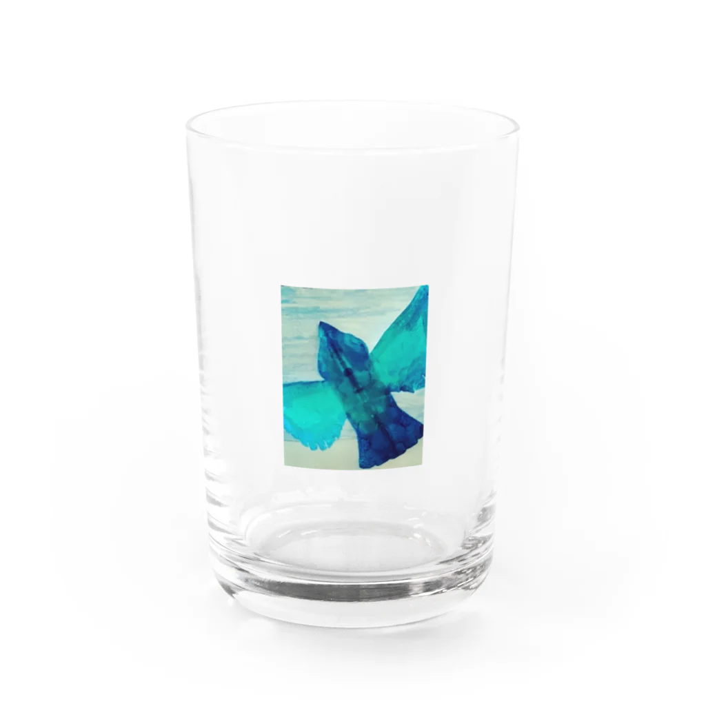 butterfly-velvet-oceanのbluebird Water Glass :front