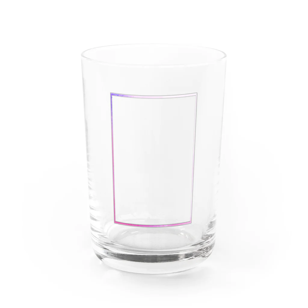 不健康こそ最大の贅沢の四角、視覚、シカク、私額 Water Glass :front