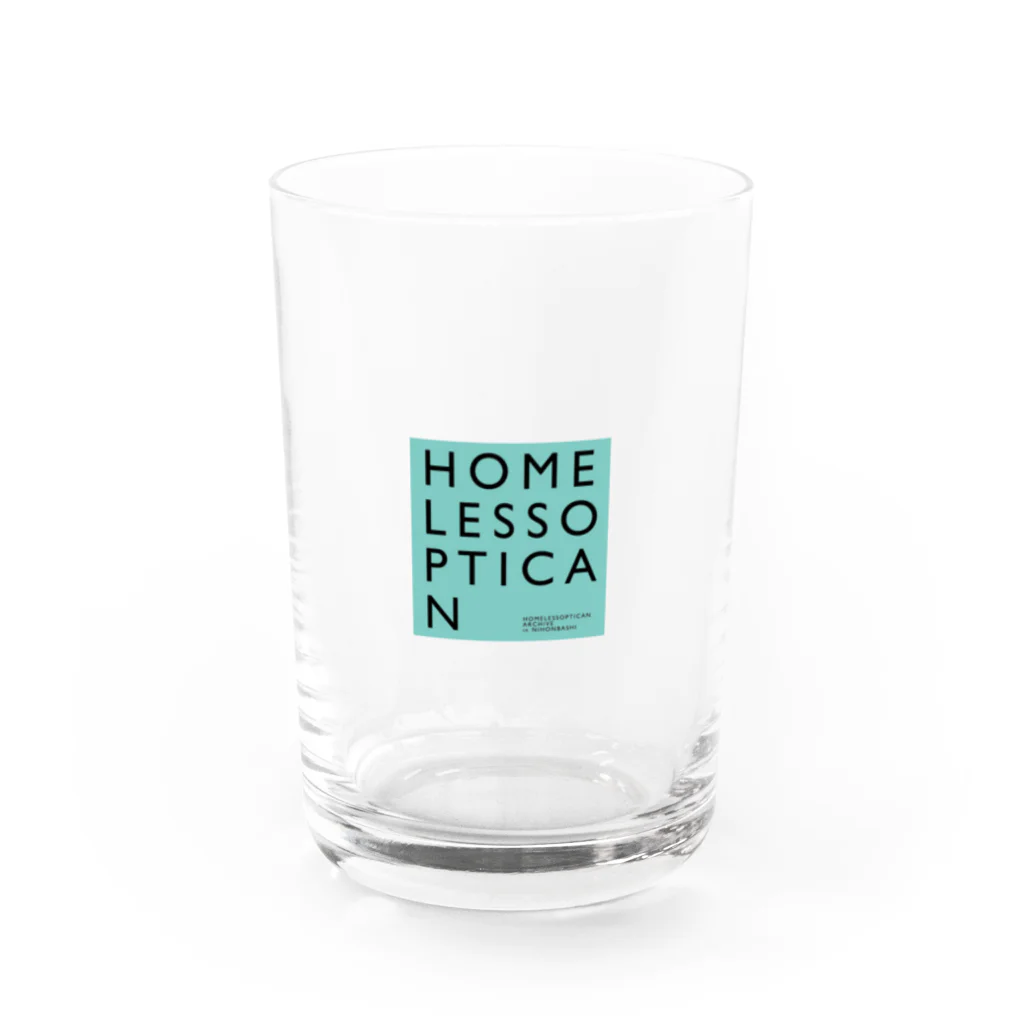 HOMELESS OPTICANのLOGO PRINTED GLASS グラス前面