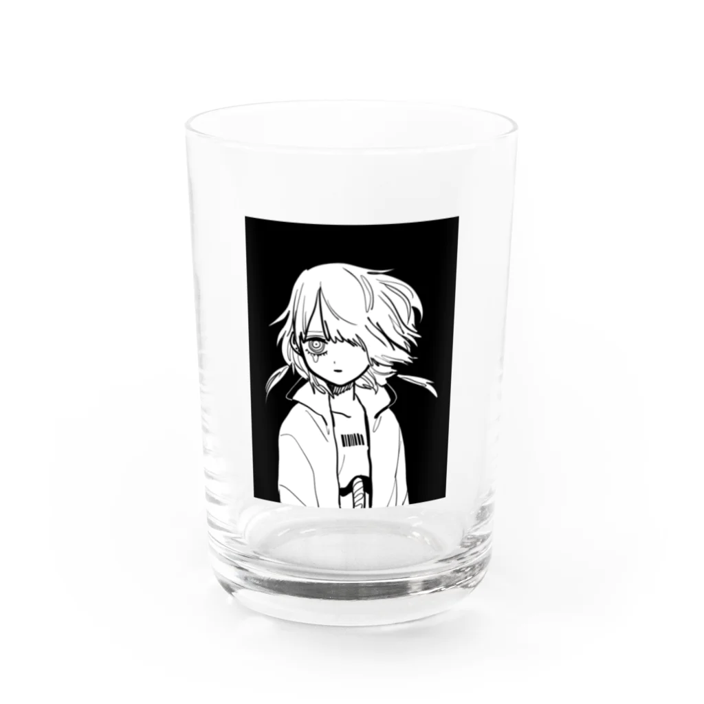 おねむりやのかなしそうなコップ Water Glass :front