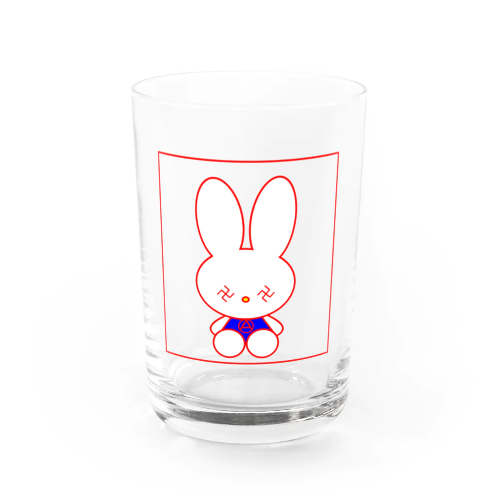 絶滅危惧種　suzuri 店の６つ子あなーきすと「卍」 Water Glass :front