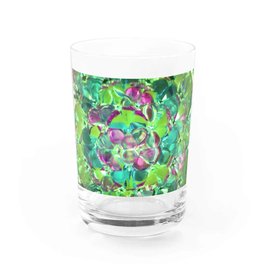 Parfume-weaverの万華鏡　グリーン Water Glass :front