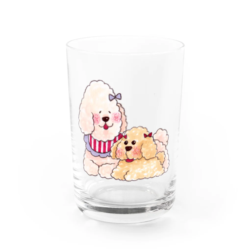 いぬけんやさんのももちゃんととまちゃん Water Glass :front