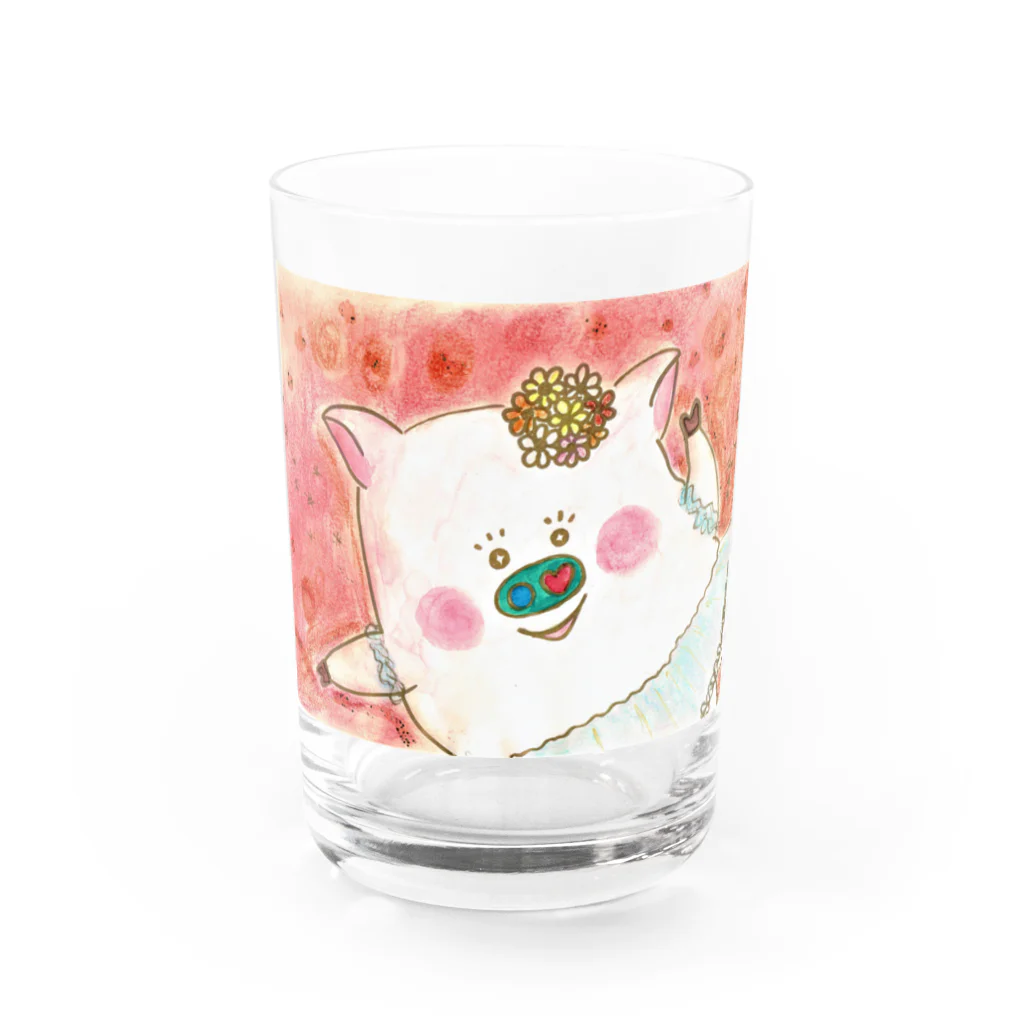 花と雲の風にスイングドロシー Water Glass :front