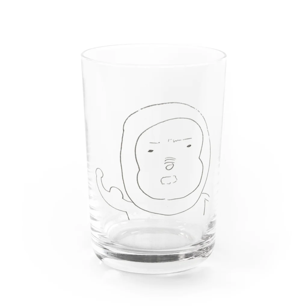 ひよこまめの剛腕なゴリラ Water Glass :front