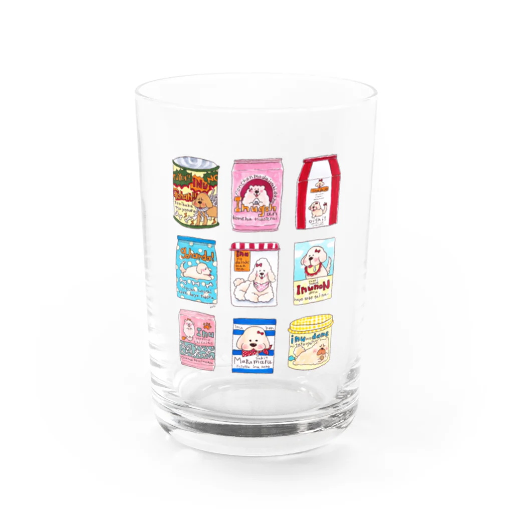 いぬけんやさんのdog food Water Glass :front