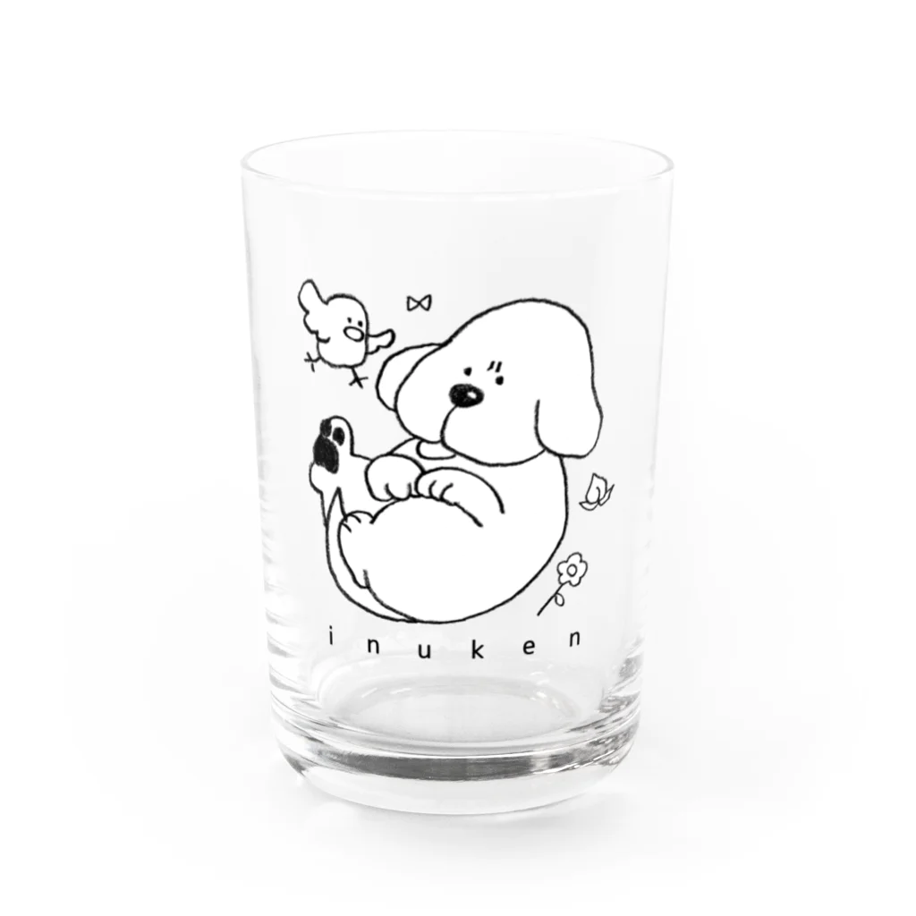 いぬけんやさんのいぬけん「むっ」 Water Glass :front