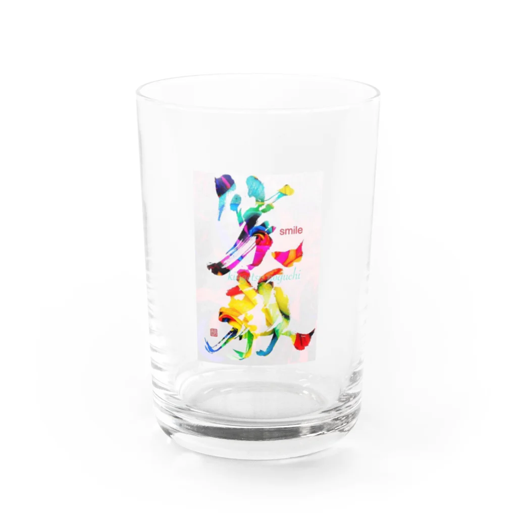 aya4548kaの笑顔で過ごそう Water Glass :front