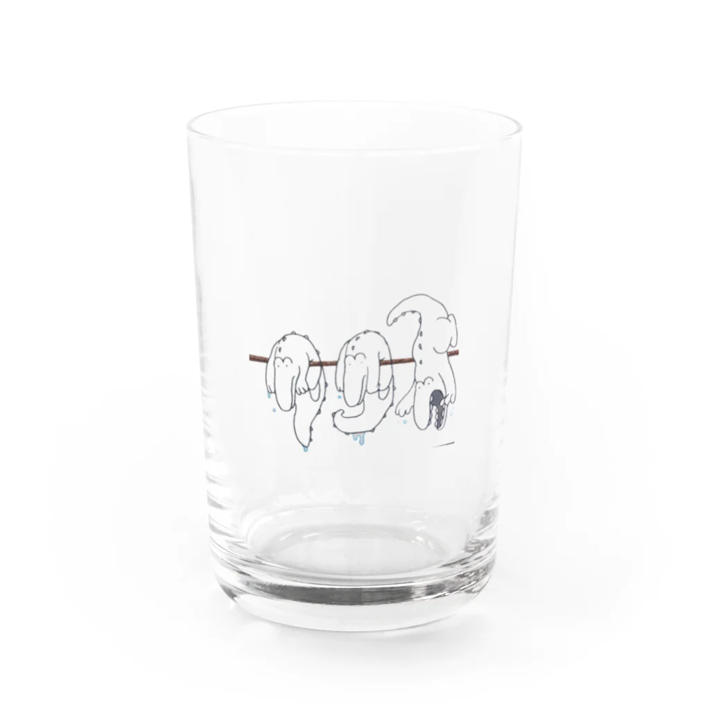 takeと助手のTシャツ屋さんの洗濯されるNOZOKIワニ Water Glass :front