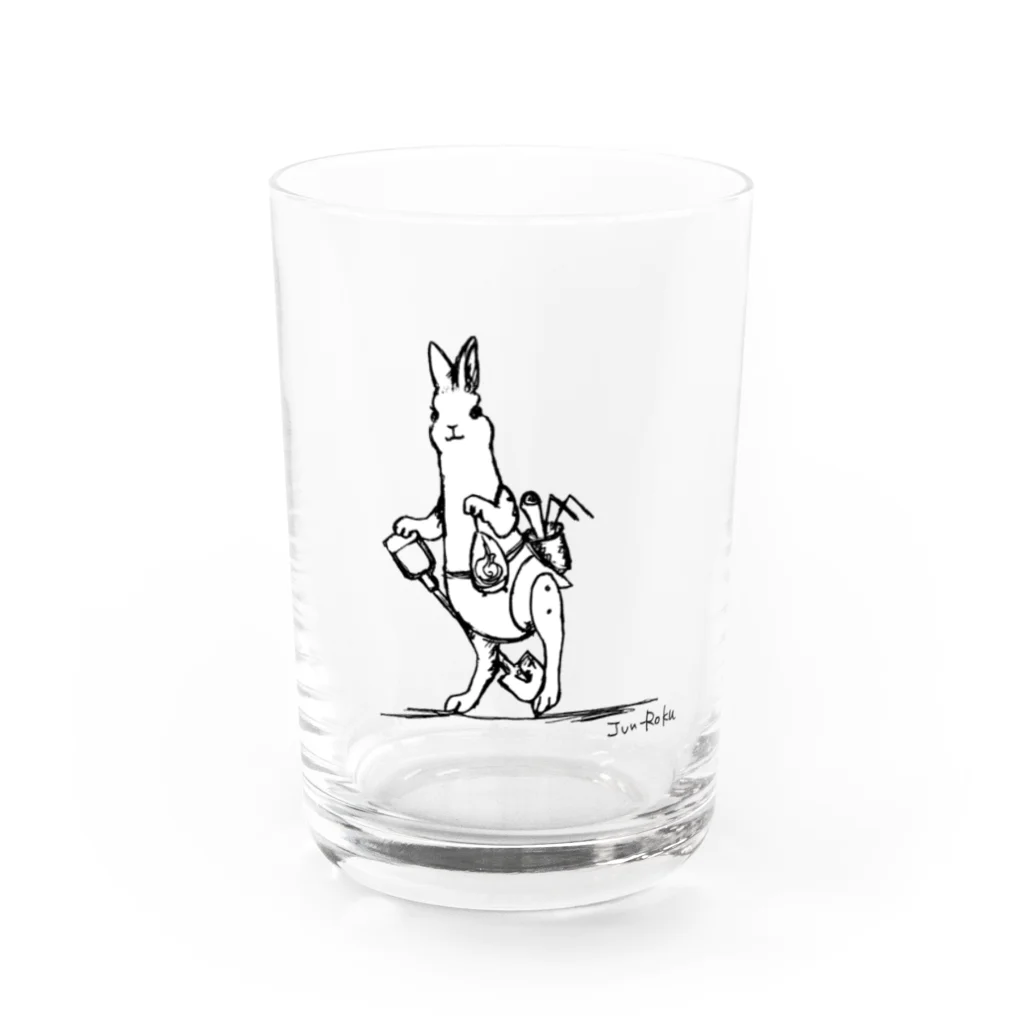 馴鹿 Jun-Rokuの管理係のアナウサギ Water Glass :front