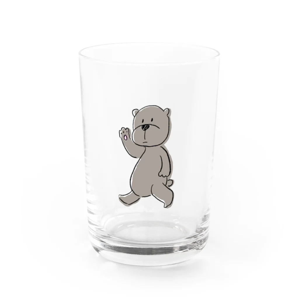 あめこやのくまおのおはよう Water Glass :front