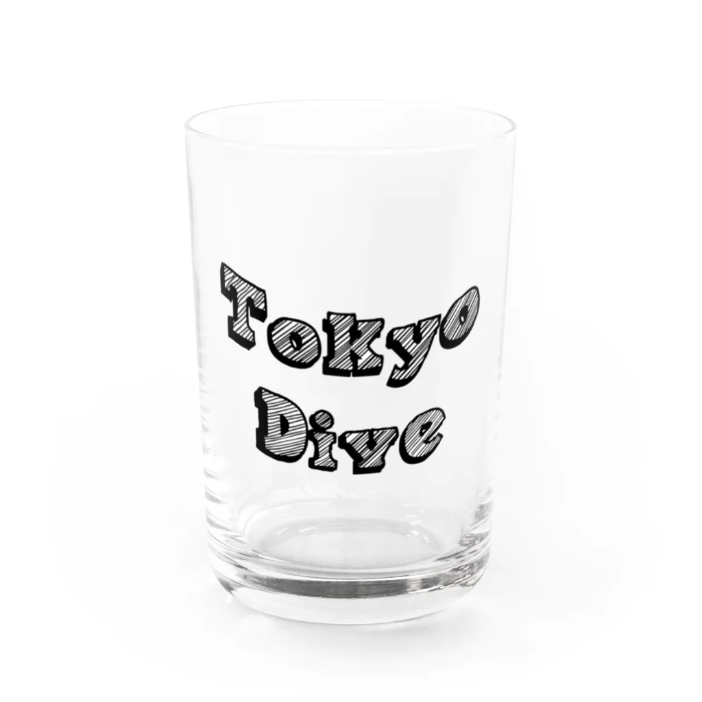 Tokyo Dive ⅡのTokyoDiveロゴ Water Glass :front