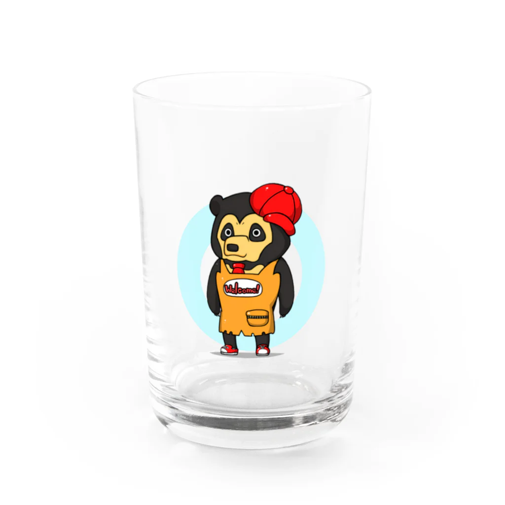 みはえる•りっちゃん@マレーグマのでふぉるめのみはえる(青マル) Water Glass :front