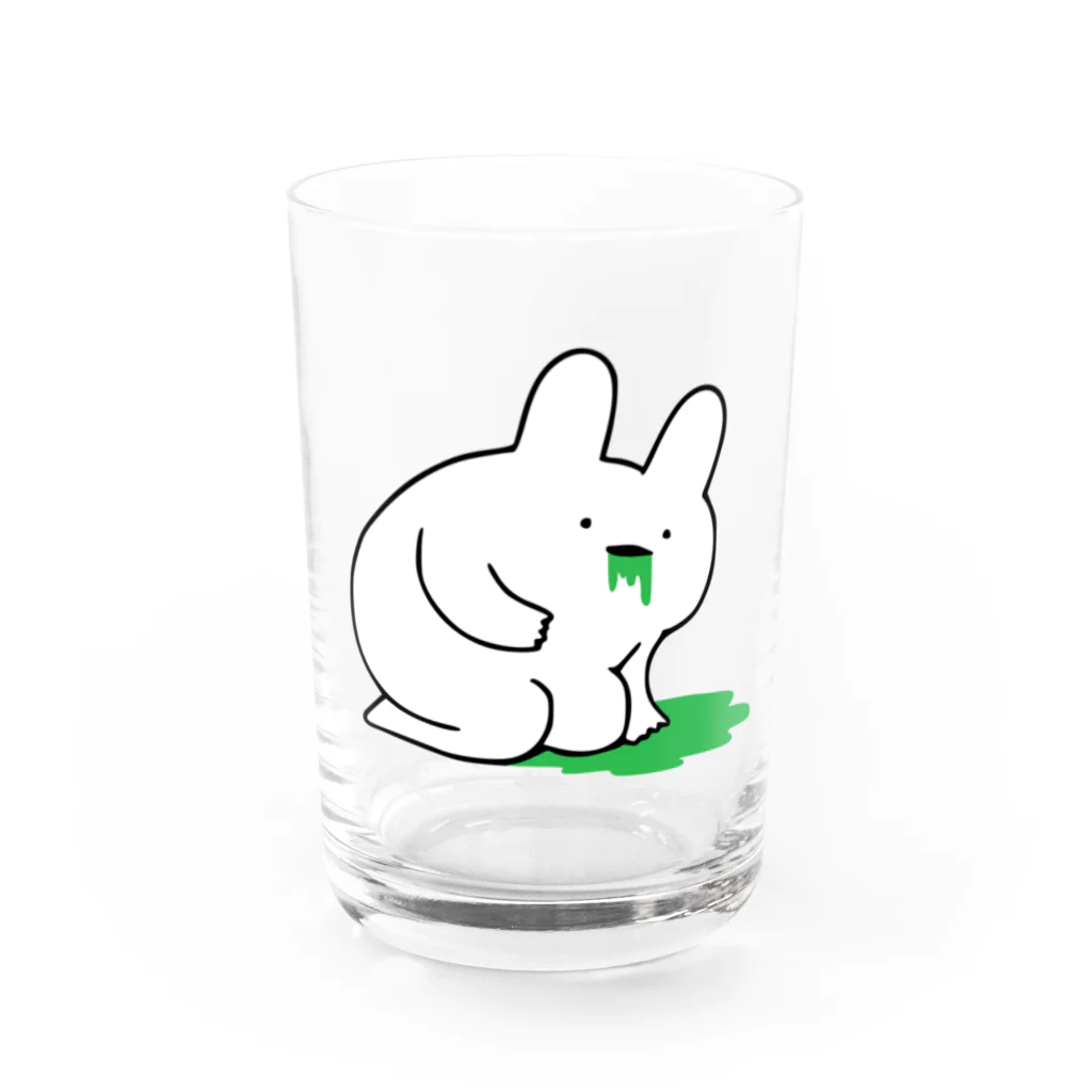 うつろのなんか吐いちゃったちゃん Water Glass :front