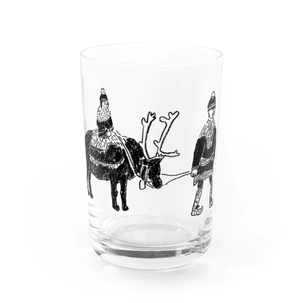 おこまりshopのお家で旅気分　トナカイ Water Glass :front