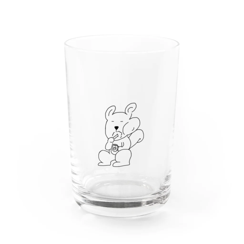 リリオのリス、歯磨きをする。 Water Glass :front