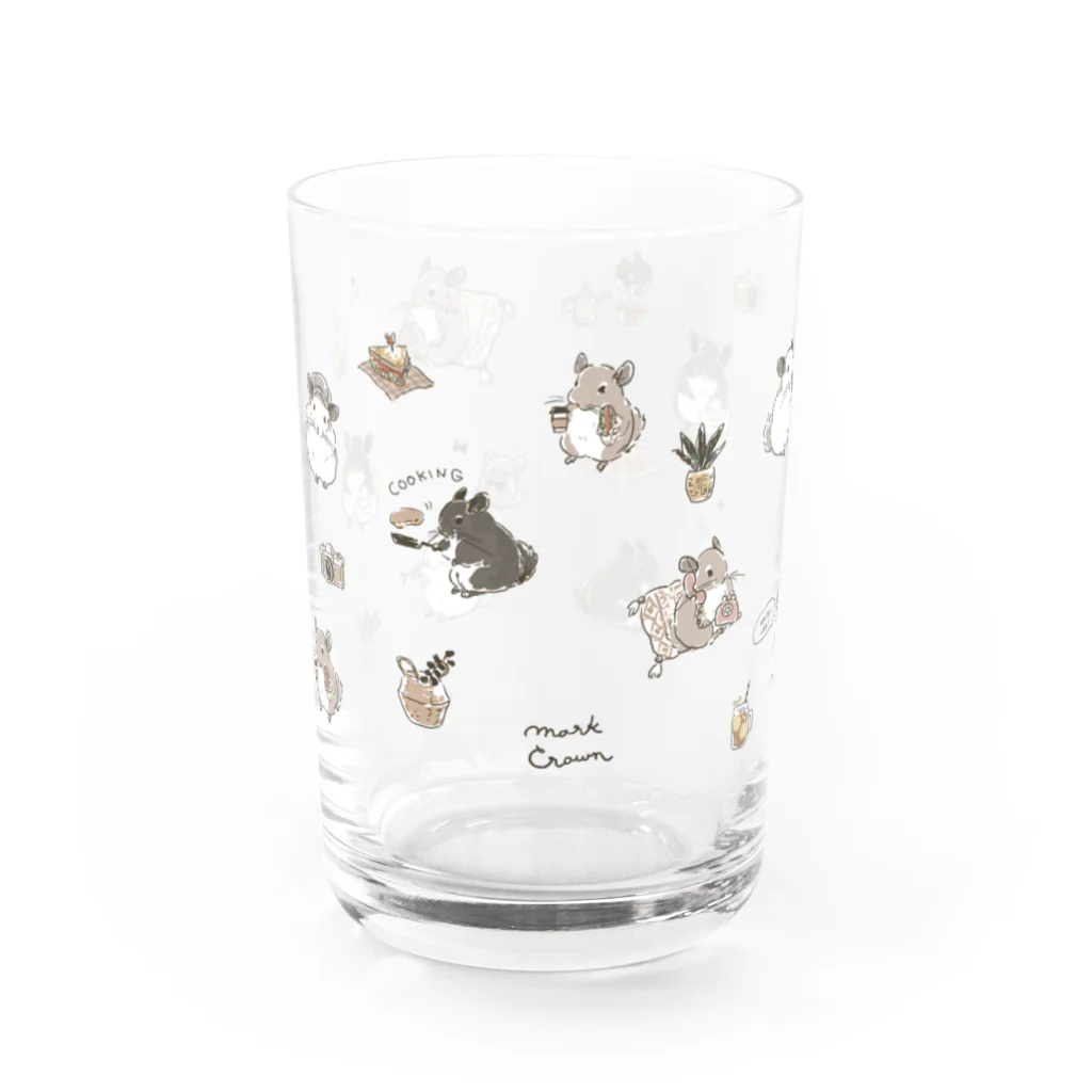 チンチラ雑貨MarkCrownのチンチラ Lifestyle Ⅱ Water Glass :front