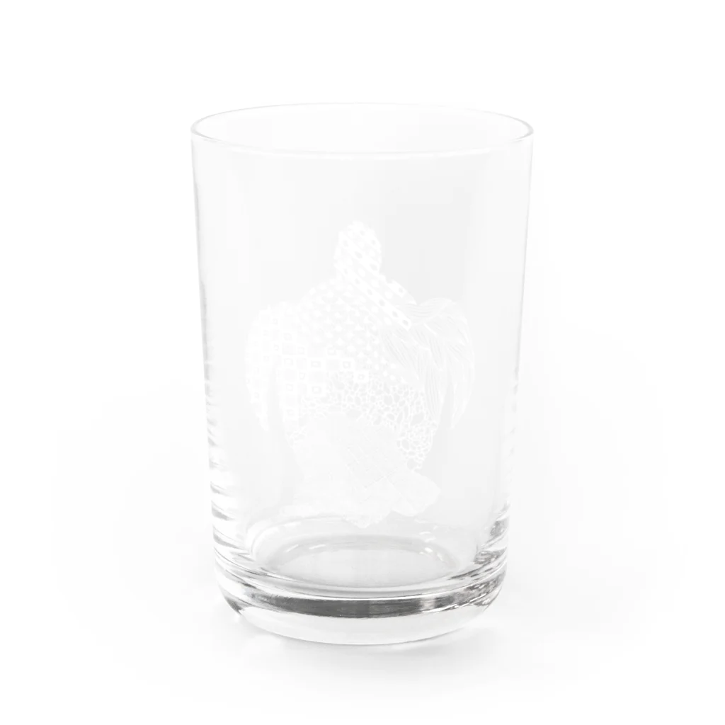 新谷べにのアカウミガメ白 Water Glass :front