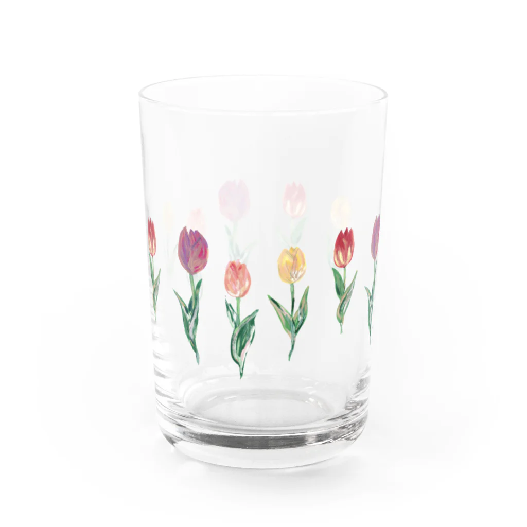 Asahi art styleのチューリップ Water Glass :front