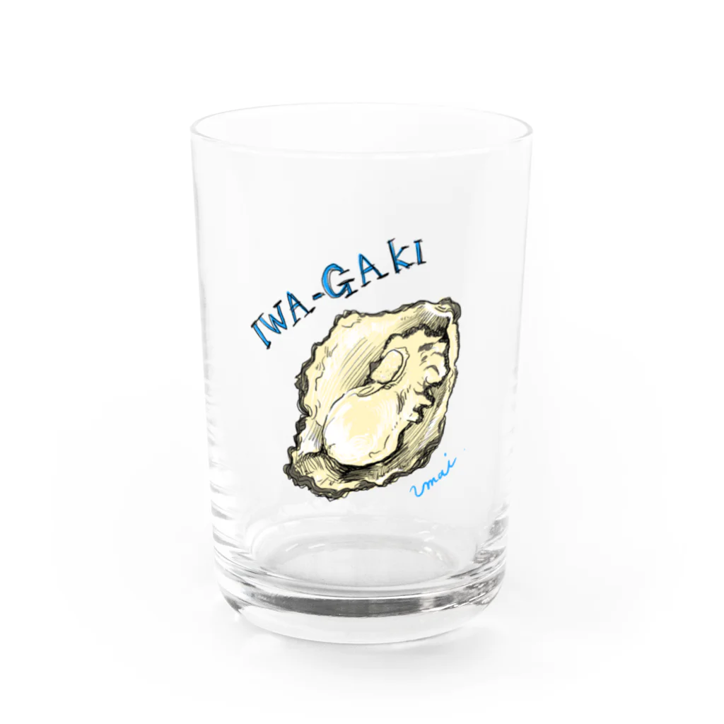 tamacchoの岩牡蠣UMAI Water Glass :front