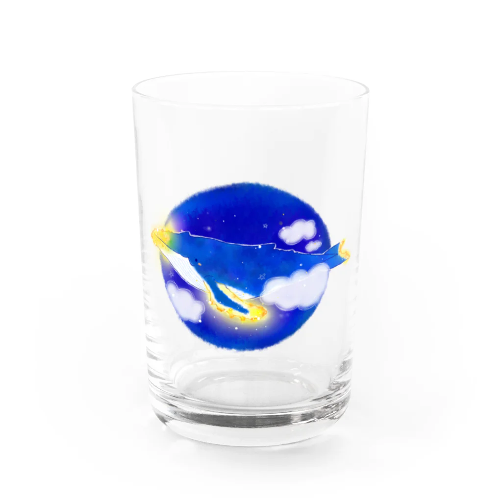 ミクモラのほほん日和の星ザトウクジラ Water Glass :front