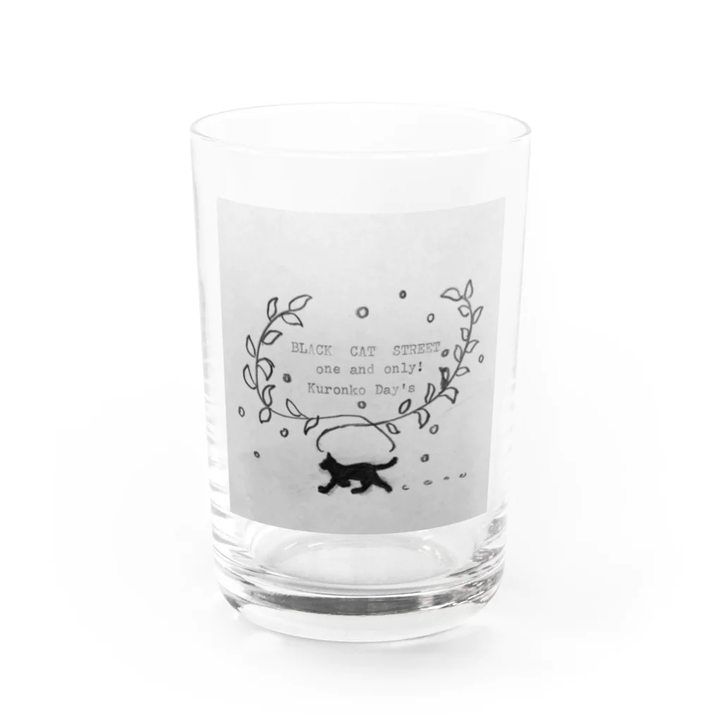 クロネコDay'sのBLACK CAT STREET Water Glass :front