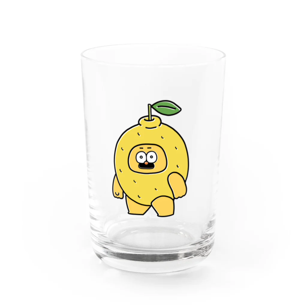 おひげのポンのレモン Water Glass :front