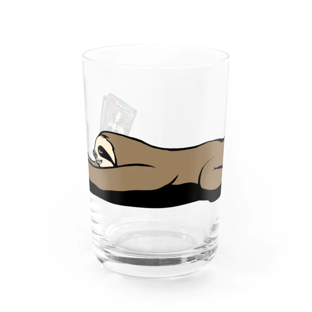 Poooompadoooourの本と、なまけもの(かげなし) Water Glass :front