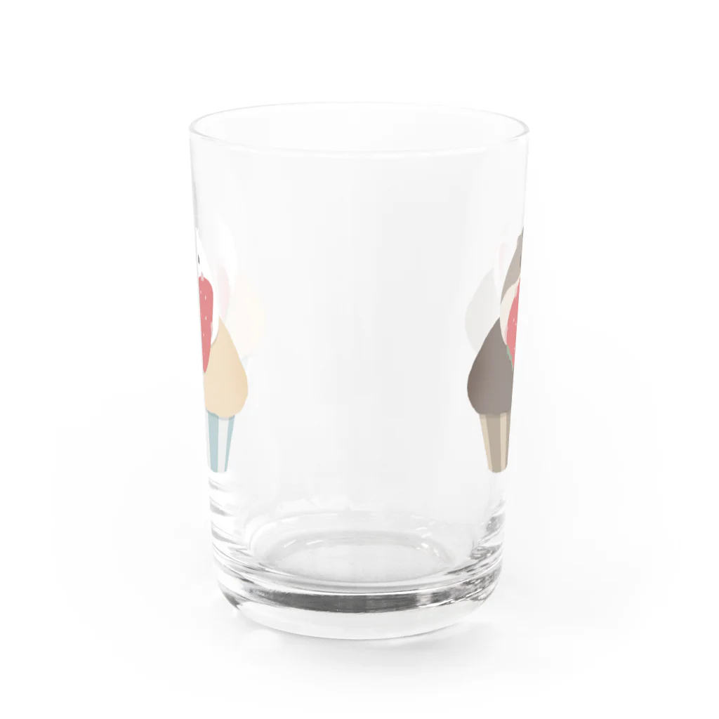 なてぃ子.  ハムスターのカップケーキハムたち Water Glass :front