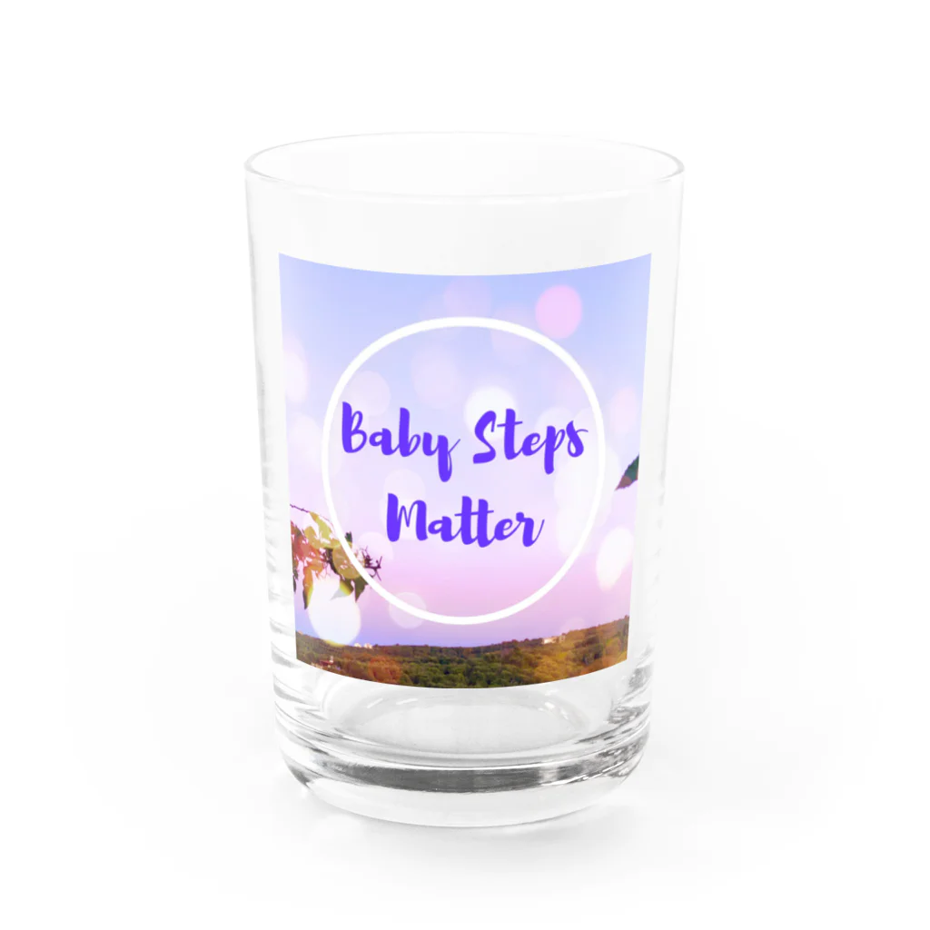 iro_chiharuのBaby Steps Matter☆クレタ島サンセット Water Glass :front