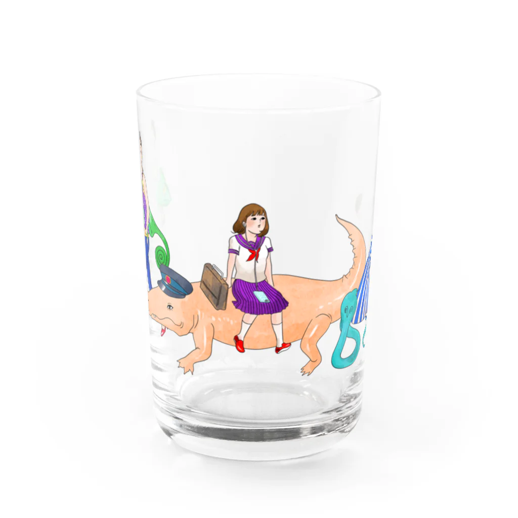 中島悠里 (yuri nakajima)のワニ・コブラ・カメレオン（グラス） グラス前面