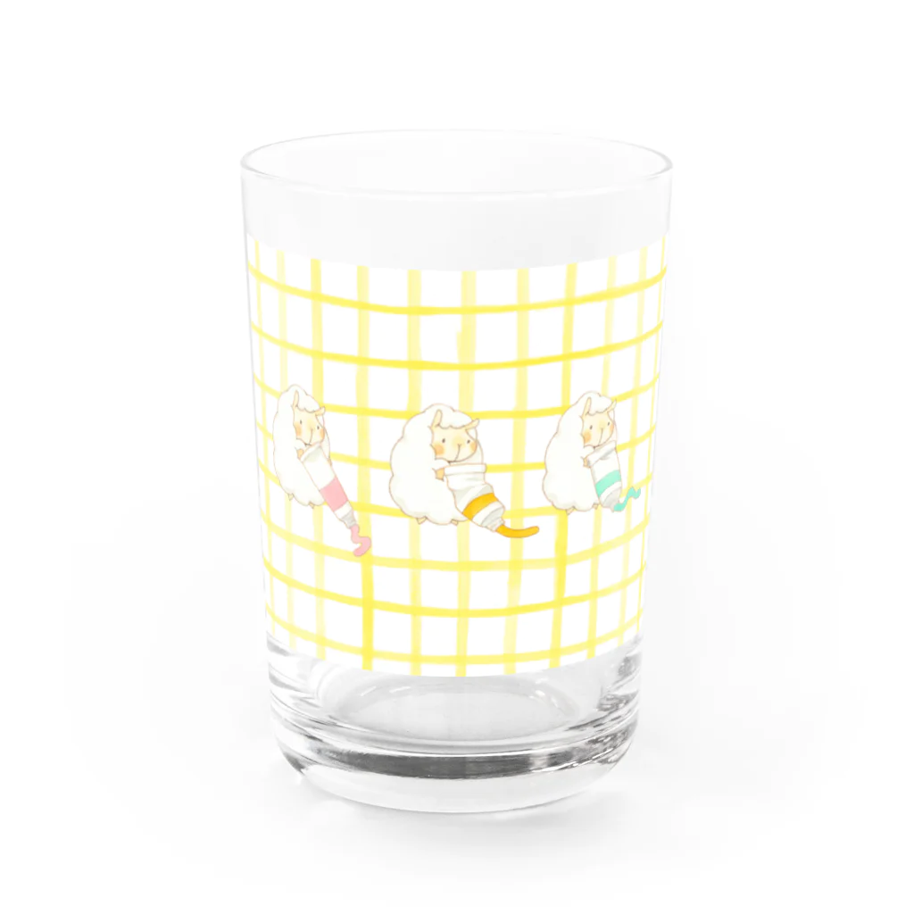 山田デイジーのえのぐひつじきいろ Water Glass :front