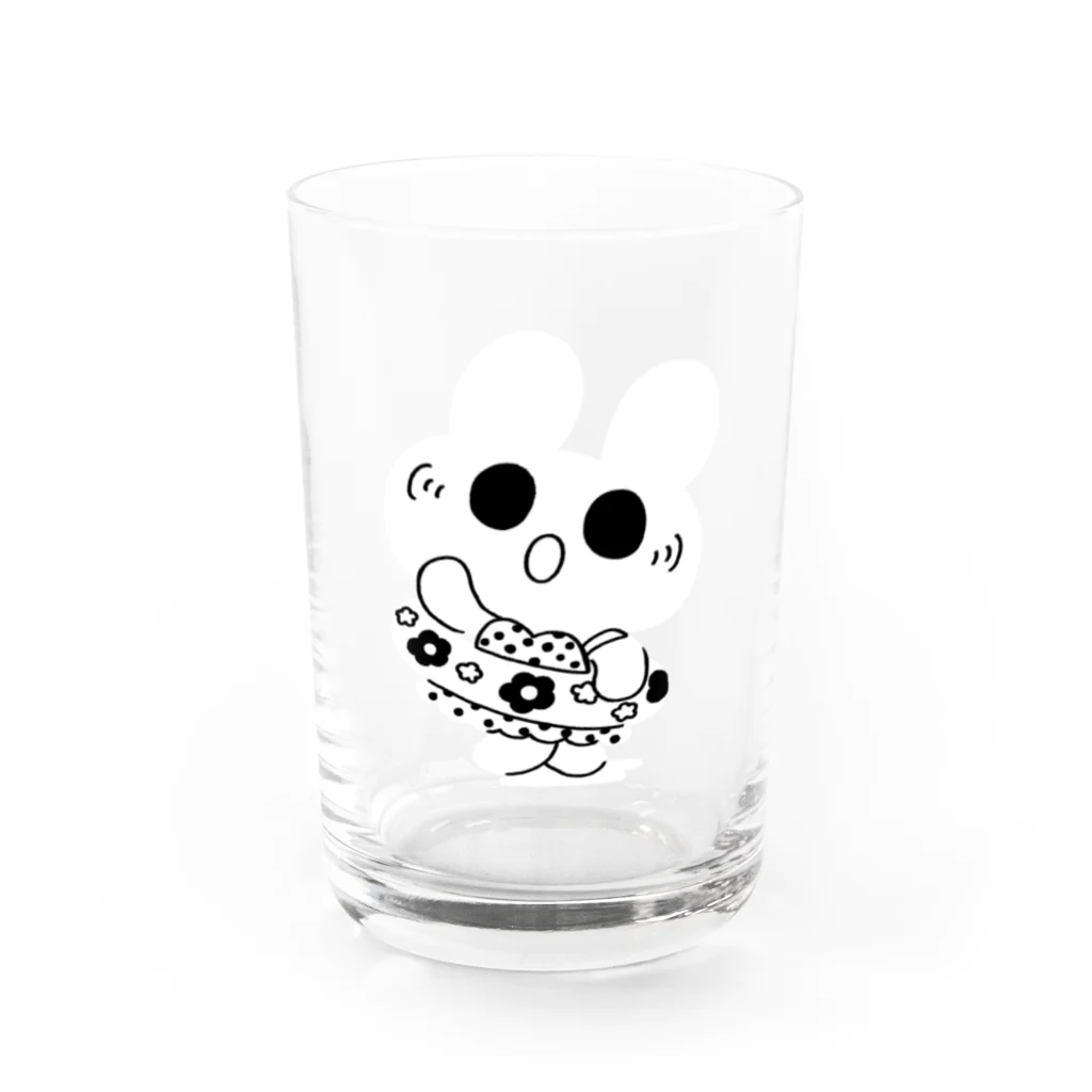 ミキの水着うさぎ Water Glass :front