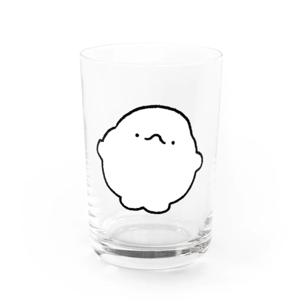 にこにこしろいるか市場 suzuri支店のしろいるかのぐらす Water Glass :front