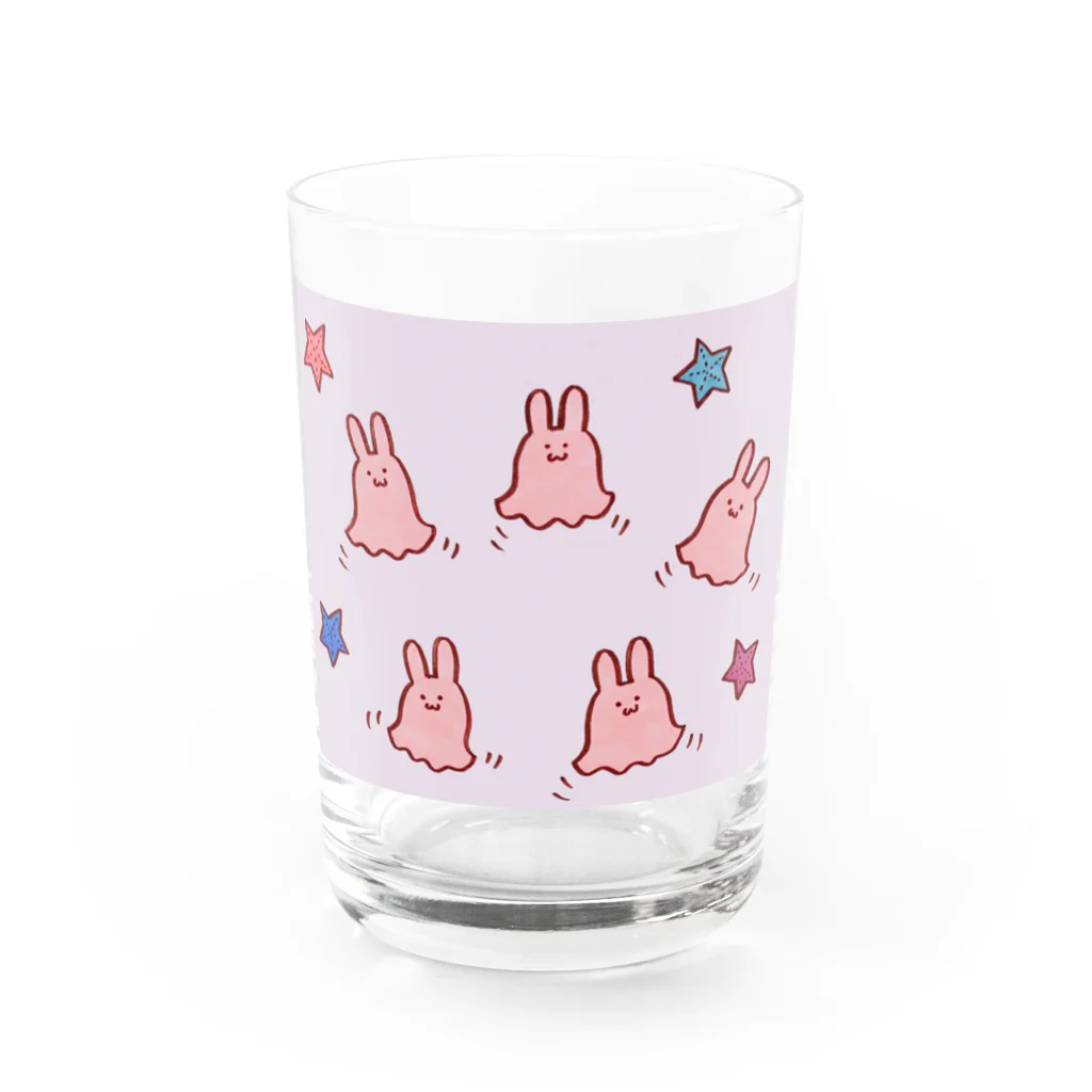 めんだこうさぎ星人のめんだこうさぎたちで ふよふよ Water Glass :front