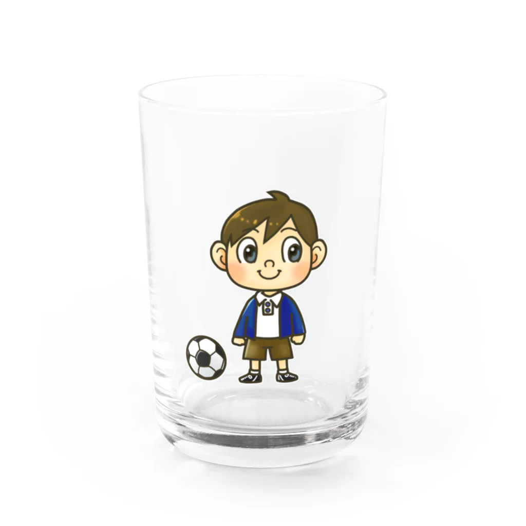  サトウユウタ/グッズ販売のサッカー少年くん Water Glass :front