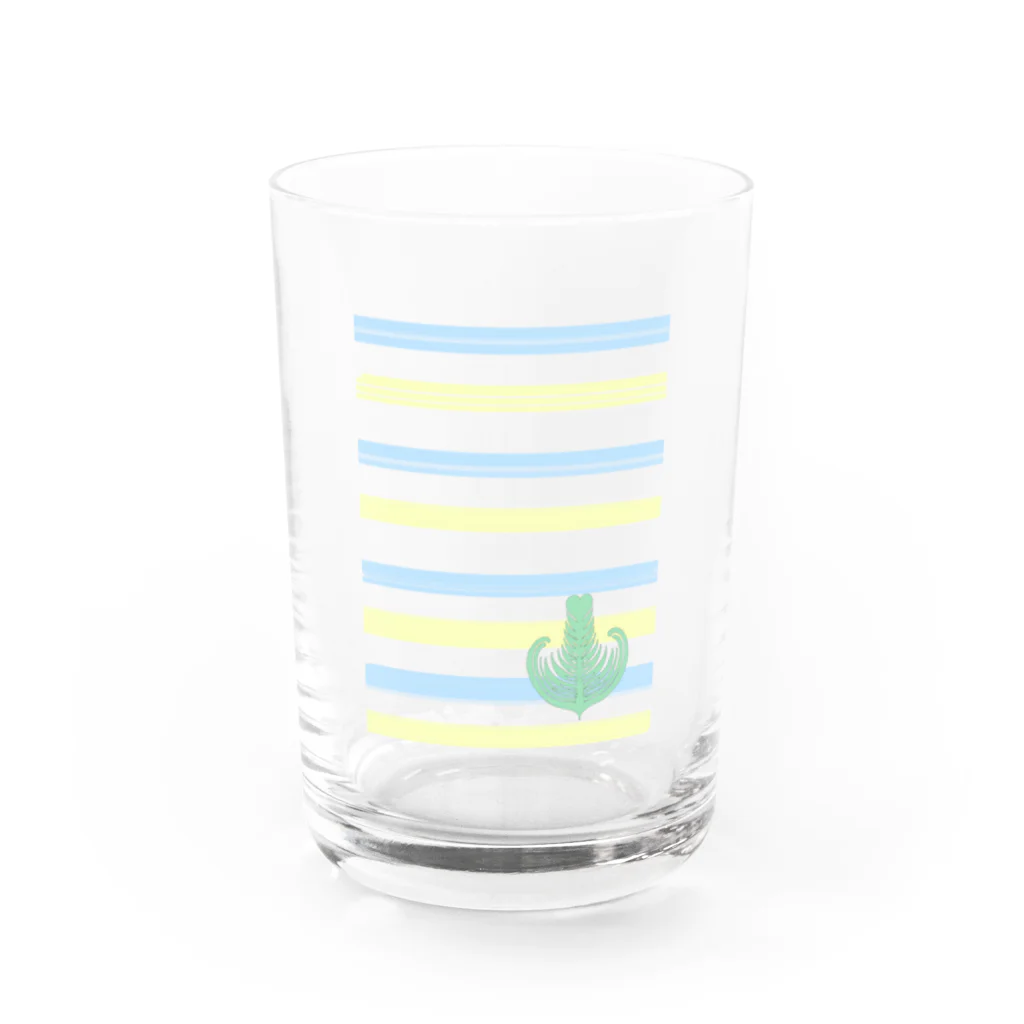 Prism coffee beanのジェラートラテアート /パイナップル×ブルーハワイ Water Glass :front