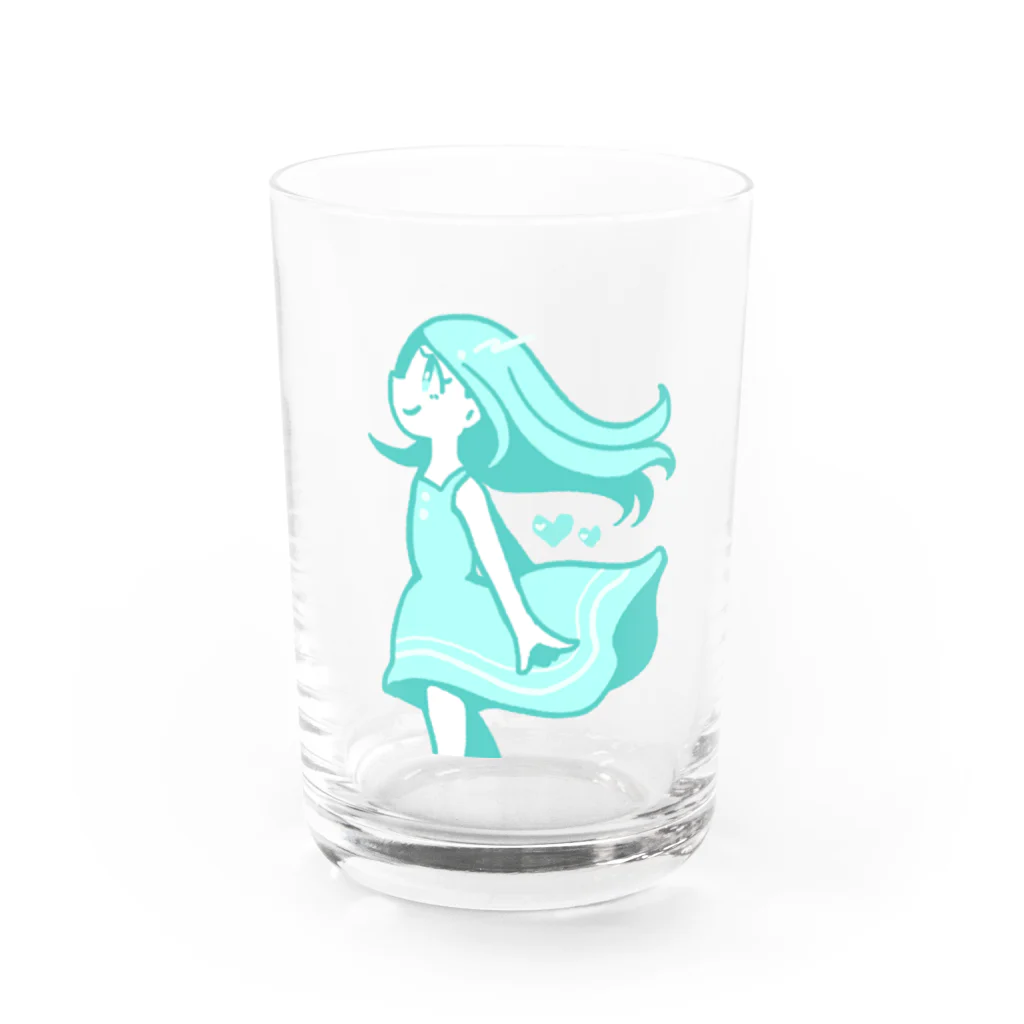 よもつ堂のなつのひ、ラムネカラー Water Glass :front