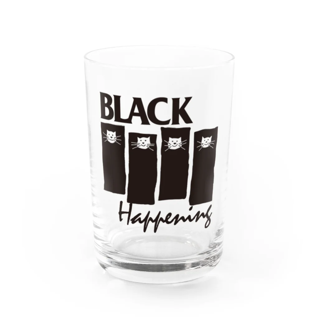 オサモハンキンポーの BLACK HAPPENING（ver2） Water Glass :front