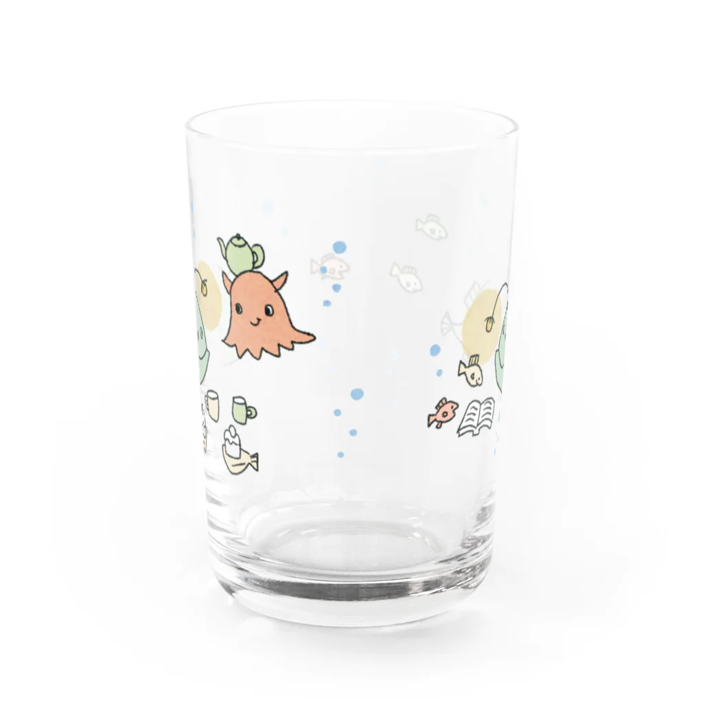 くろぽち屋のチョウチンアンコウさんグラス Water Glass :front