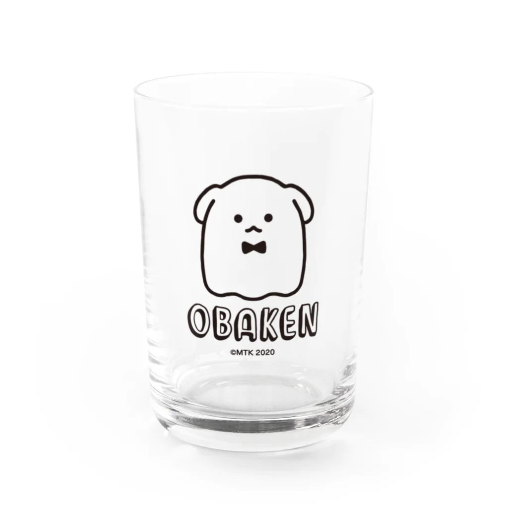 おばけくんSHOPのおばけん・ブラック Water Glass :front